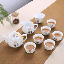 Conjunto de chá chinês, 9 peças, porcelana azul e branca, conjunto de chá kung fu, tureen, tigela de chá de cerâmica, xícaras e pires mestre 2024 - compre barato