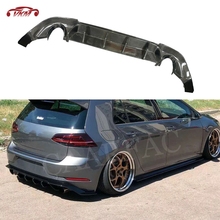 Rear Bumper Lip Spoiler for VW Golf 7.5 MK7.5 Standard And GTI 2017 2018 2019 Carbon Fiber Fins Shark Style Diffuser 2024 - buy cheap