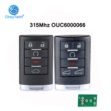 OkeyTech 5/6 Button 315Mhz FCC OUC6000066 Keyless Entry Auto Car Remote Smart Card Key for Cadillac Escalade ESV EXT 2007-2014 2024 - buy cheap