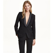 Женский деловой костюм, черный облегающий костюм из 2 предметов на заказ 2024 - купить недорого