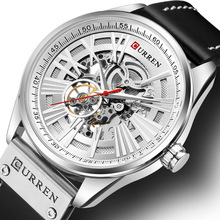 Curren Automatic Watches Men Luxury Brand Automatic Mechanical Watch Men Clock Leather Strap Skeleton Man Mechanical Wrist Watch 2024 - buy cheap
