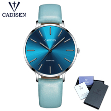 CADISEN-reloj de cuarzo fino para mujer, accesorio de marca de lujo, de acero inoxidable, resistente al agua, ultrafino, 2021 2024 - compra barato