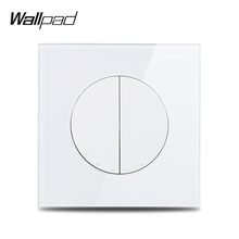 L6 wallpad 2 gang momentâneo interruptor elétrico para o painel de vidro temperado branco do rolo cego 2024 - compre barato