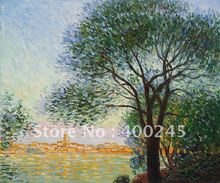Handmade trees Oil paintings View of Antibes by Claud Monet reproduction Landscape art modern High quality 2024 - buy cheap