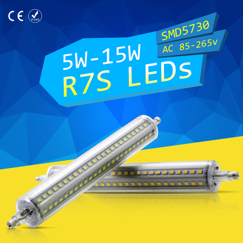 CanLing R7S LED Bulb J78 J118 Corn Light Tube Led r7s 78mm 118mm Ampoule Led 5W 10W 15W Replace Halogen Lamp 85-265V Floodlight 2022 - buy cheap