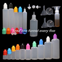 20pcs 5ml/10ml/20ml/30ml/50ml/100ml/120ml PE Plastic  Empty Pen bottle Squeeze Juice Eye Liquid Dropper Bottles with 4 Funnel 2024 - buy cheap