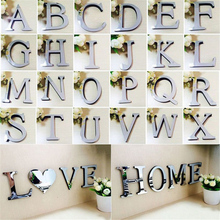 3D акриловые зеркальные наклейки на стену, сделай сам, алфавит, английский, буквы украшение для дома, творческая личность, специальный Декор 2024 - купить недорого