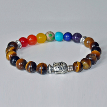 Buddha Bracelet, Tiger's eye ,crystal mala beads,yoga ,meditation , tibetan bracelet,chakra balance 2024 - buy cheap