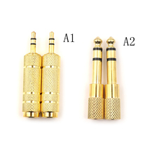 Male to 6.5 mm Female Adapter 3.5 plug to 6.5 Jack Stereo Audio Adaptor For Microphone Headphone AUX Cable Convertor Gold 3.5mm 2024 - buy cheap