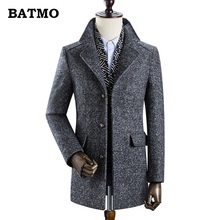 BATMO 2021 new arrival winter high quality wool thicked trench coat men,men's gray wool jackets ,plus-size M-3XL,AL19 2024 - buy cheap