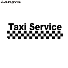 Langru adesivo vinílico de serviço de táxi, adesivo de carro estiloso jdm 2024 - compre barato