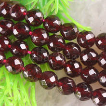 Free Shipping Fashion Jewelry A++6MM Faceted Round Natural Garnet Beads Strand 15.5"  C204 2024 - buy cheap