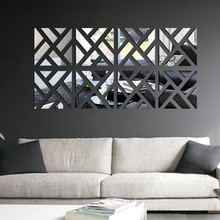 Espejo 3D extraíble para pared, calcomanía de vinilo de arte artesanal, papel tapiz acrílico, póster de decoración moderna para el hogar, 32 Uds. 2024 - compra barato