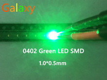 Chip LED de montaje en superficie verde SMT, 100 0402 SMD, lámpara de diodo emisor de luz, cuentas, 1005 Uds. 2024 - compra barato
