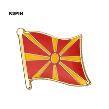 Insignia de Metal de la bandera nacional de macedón, broche decorativo, alfileres para ropa, KS-0116 2024 - compra barato