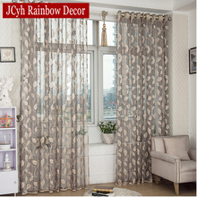 Pastoral Leaves Sheer Tulle Curtains For Living Room Window Kitchen Door Curtains For Bedroom Voile Curtain Fabric Heavy Drapes 2024 - buy cheap