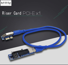 NEW PCI-E PCI E Express 1X to 1X Extender Adapter Riser Card USB 3.0 Cable SATA Power for Miner Mining Motherboard PCI-E X1 Slot 2024 - buy cheap