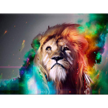 Full square/Round drill Diamond embroidery Colored lion 5D DIY diamond Painting Cross Stitch Rhinestone Mosaic decor WHY 2024 - buy cheap