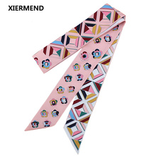 120cm*5 scarf extended autumn and winter print scarf fashion tie ribbon hair band head skinny scarves 2024 - buy cheap