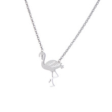  Gold Chains Choker Women Pendant Necklace Flamingo Stainless Steel Necklace For Women Fashion Chocker Jewelry 2019 New 2024 - buy cheap
