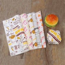 50/100Pcs Wax Paper Sandwich Wrapping Burger Packaging For Bread Fries Wrapper Baking Tools Fast Food Customized 2024 - buy cheap