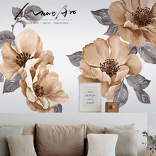 Watercolor painting wall sticker home decor living room  flower mural wall art home decoration accessories wallpaper vinilo diy 2024 - buy cheap