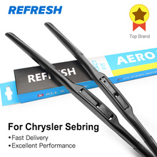 REFRESH Hybrid Wiper Blades for Chrysler Sebring Third Generation Fit Hook Arms 2007 2008 2009 2010 2011 2024 - buy cheap