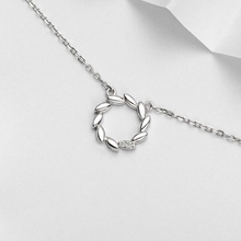 Corona de Plata de Ley 925 para mujer, collar femenino elegante, cadena literaria de clavícula, regalo de cumpleaños sencillo para estudiante salvaje, SNE337 2024 - compra barato