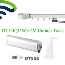Dooya Electric Curtain System DT52E 45W Curtain Motor with Remote Control+4M Motorized Aluminium Curtain Rail Tracks 2024 - buy cheap