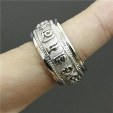 Personal Design Rotatable Biker Ring 316L Stainless Steel Jewelry Pictographic, Greek Text Ring 2024 - buy cheap