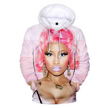 Новинка Nicki Minaj модные хип-хоп 3d толстовки Толстовка для мужчин и женщин худи Топы повседневные с длинным рукавом harajuku 3D пуловер с капюшоном 2024 - купить недорого