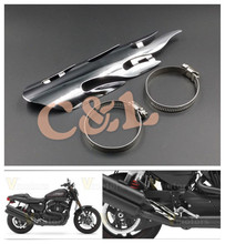 2X  Flame Exhaust Muffler Pipe Heat Shield Cover Guard Fit For Harley Honda Suzuki 2024 - buy cheap