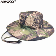 Jungle Bionic Camouflage Hunting Fishing Bonnie Cap Wide Brim Hat Outdoor Climbing Hiking Sunshade Hat Polyester Breathable Hats 2024 - buy cheap