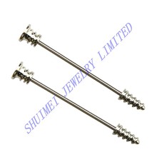 20pcs Screw Stainless Steel Ear Tragus Cartilage Helix Barbell Industrial Piercing Jewelry Body Wholesale 2024 - buy cheap