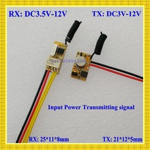 DC3.5V-DC12V Mini Relay Receiver DC3V-DC12V Transmitter PCB Power ON Transmitting 3.7V 4.5V 5V 6V 7.4V 9V 12V Wireless TX RX Mod 2024 - buy cheap