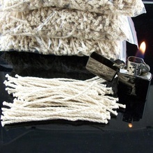 Mecha de vela de cobre y algodón genuino, piedra de pedernal, keroseno, accesorios de mechas de fuego, kit de arranque de fuego, 30 unids/paquete 2024 - compra barato