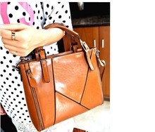 New genuine leather women bag Spell leather women handbag women messenger bags 2024 - buy cheap