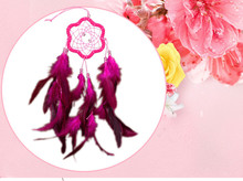 1PC 3 Colors Plum Dreamcatcher Wind Chimes Indian Style Pearl Feather Pendant Dream Catcher Gift MJ 004 2024 - buy cheap