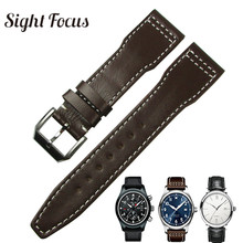 20mm 21mm Brown Calfskin Leather Watch Band for IWC Pilot Mark XVIII Spitfire Prince Watch Strap IW327004 IW377714 Belt Bracelet 2024 - buy cheap