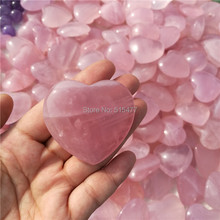 Natural Rose Quartz Crystal Love Heart Stone Crystal Healing Wholesale free shipping 2024 - buy cheap