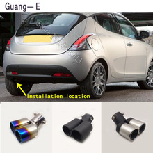 car stickers muffler exterior back end pipe dedicate exhaust tip tail outlet ornament 1pcs For Chrysler Ypsilon 2012-2019 2024 - buy cheap