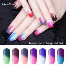 Verntion Acrylic Glue Temperature Change Color Thermal Nail Polish Soak Off Semi Permanent Thermal Nail Uv Led Lamp Lucky 3d Gel 2024 - buy cheap