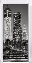 3D Customized Black White City Door Mural Wallpaper mural Wall Print Decal Wall Deco Wall Mural Photo self adhesive door wrap 2024 - buy cheap