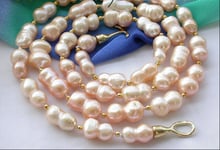 Collar de perlas de agua dulce, color rosa, doble barroco, 18MM, envío gratis gran oferta 2024 - compra barato