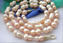 FREE SHIPPING hot sale~~~~~32" 18MM pink double baroque freshwater pearl necklace 2024 - buy cheap