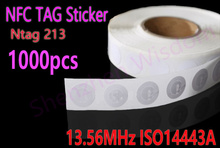 1000pcs /Lot NFC NTAG213 Tag Sticker 13.56MHz  ISO14443A NFC Tags 25mm  Stickers for all NFC Enabled Phone 2024 - buy cheap