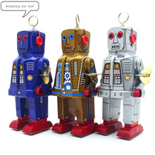 Vintage Retro Space Robot Tin toy Classic Clockwork Wind Up Robot Model Collection Tin Toy For Adult Kids Collectible Gift 2024 - buy cheap