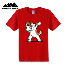 Camisetas divertidas de dibujos animados para hombre, Camisa de algodón de 100%, perro San Valentín, 2019 2024 - compra barato