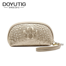 DOYUTIG Mini Size Women's Genuine Leather Money Purses Lovely Crocodile Pattern Small Day Clutches Real Leather Casual Bags A219 2024 - buy cheap