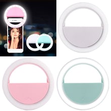 Lâmpadas led selfie luz para o iphone samsung iluminação noite escuridão fotografia anel selfie luz ringlight para smartphone tablet 2024 - compre barato